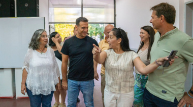 Julián Álvarez recorrió las obras que se hicieron en el Centro de Formación Profesional N° 401