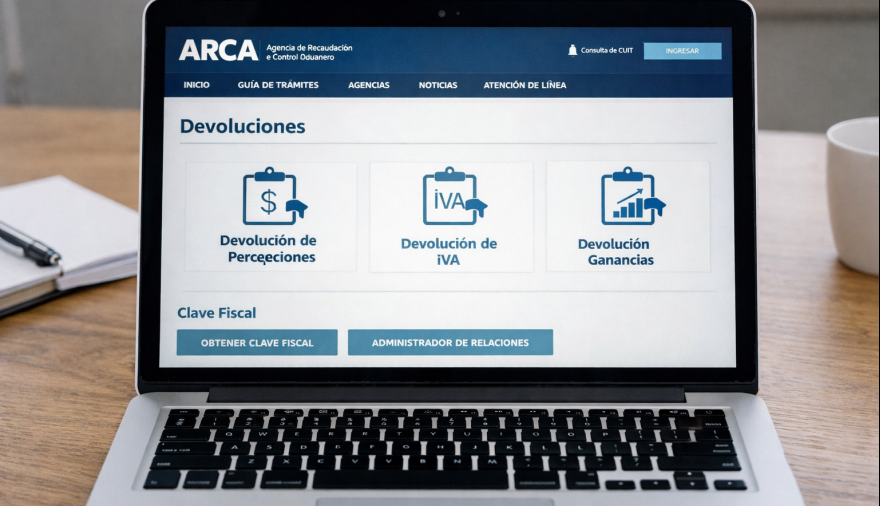 ARCA habilitó la devolución de percepciones 2025 y ya se puede iniciar el trámite online